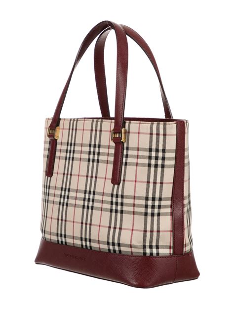 burberry tote sale|Burberry check and leather tote.